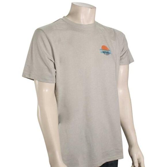 Rip Curl Men's Relaxed Fit Graphic T-Shirt - Size M, Beige, Surf Beach Logo Tee - Picture 2 of 8